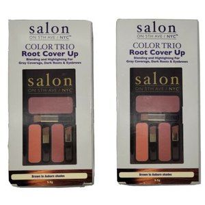 Lot Of 2-Salon on 5th Avenue Color Trio Root Cover Up Brown to Auburn Shades